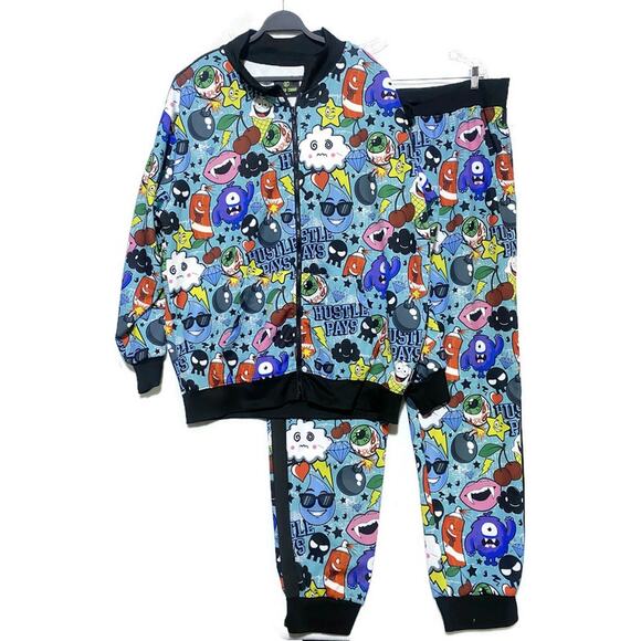 Sacred Crown Other - Sacred Crown Two Piece Track Sweat Warmup Suit Size 5X Zip Up Hustle Pays